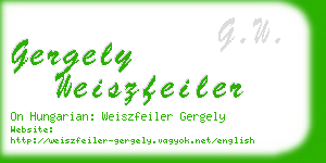 gergely weiszfeiler business card